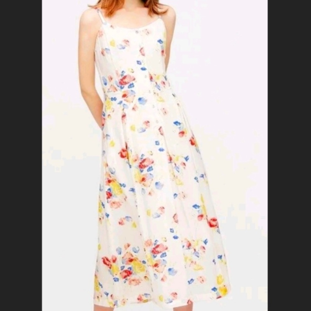 Uniqlo white idlf floral dress